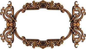 classic frame vector design for elements, editable color