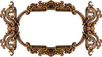 classic frame vector design for elements, editable color