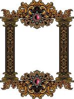 classic frame vector design for elements, editable color
