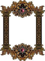 classic frame vector design for elements, editable color