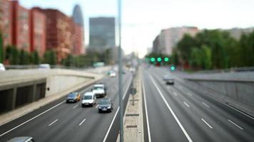 Timelapse of traffic on underpass in barcelona spain video