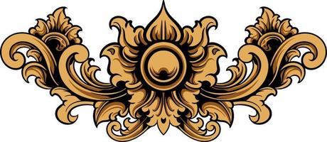Classic ornament vector design for elements, editable color