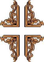 Classic ornament vector design for elements, editable color