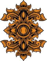 Classic ornament vector design for elements, editable color