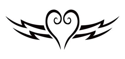 Sweet lovely heart shape tattoo for lovers vector