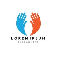 Hand care logo template vector design