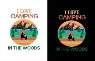 Camping T-shirt design vactor ,Mountain T-shirt design vactor vector
