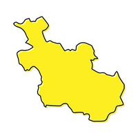 Simple outline map of Overijssel is a province of Netherlands vector