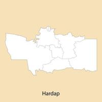 High Quality map of Hardap is a region of Namibia vector