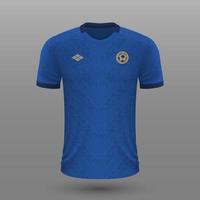 realista fútbol camisa , Italia hogar jersey modelo para fútbol americano equipo. vector