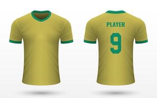 Realistic soccer shirt jersey vector