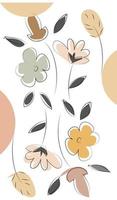 Minimalist Floral Background vector