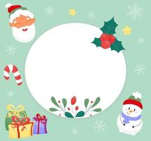 Christmas template for holiday greetings vector