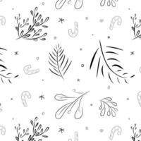 Seamless pattern in black and white style vector