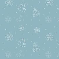 Seamless Christmas repeating pattern on a blue background vector