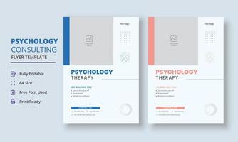Psychology Counseling Flyer, Psychology therapy Flyer, Mental Health Awareness Flyer Template vector