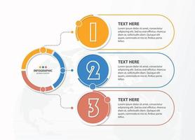 Infographic with 3 steps, process or options. vector