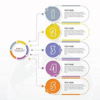 Infographic with 5 steps, process or options. vector