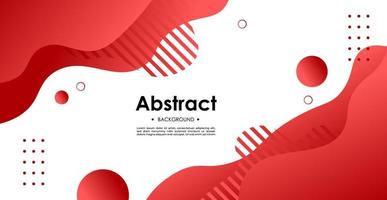 minimal abstract red white liquid color, fluid shape banner geometric background. eps10 vector