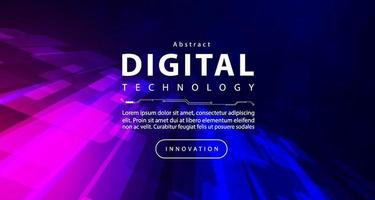 Digital technology metaverse neon blue pink background, cyber information, abstract speed connect communication, innovation future meta tech, internet network connection, Ai big data, illustration 3d vector
