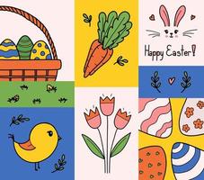 Easter card vector illustration.