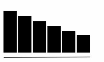 vector illustration, pareto and bar chart, Signal bar strength on communication device.