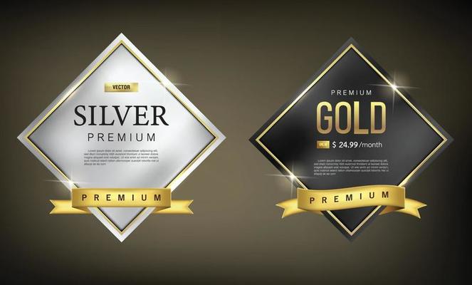 Button set web glossy luxury Gold 7