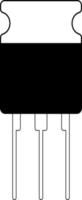 transistor es un semiconductor elemento icono vector