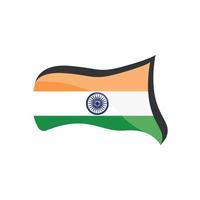 India nacional bandera 3d vector