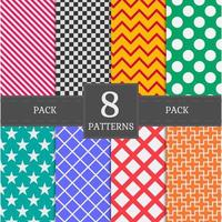 Pack of seamless vector patterns in different types