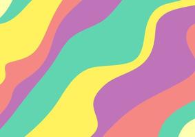 Abstract colourful pastel waves minimal background vector