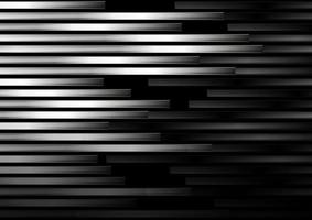 Black and grey metallic glossy stripes abstract technology background vector