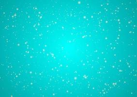 Snow particles on bright turquoise background vector