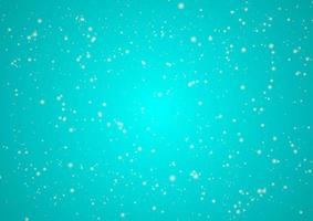 Snow particles on bright turquoise background vector