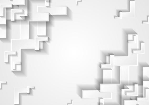 Grey and white tech geometric arrows abstract background