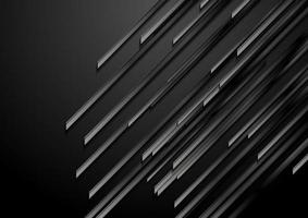 Black glossy stripes abstract tech geometric background vector