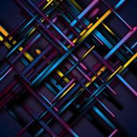 Dark colorful smooth stripes abstract tech background vector