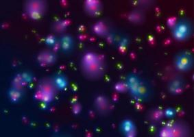 Colorful glowing bokeh particles abstract background vector