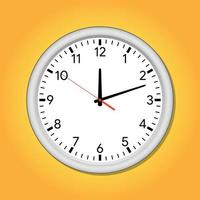 VeVector simple classic round wall clock isolated on background vector