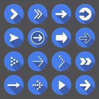 Arrow icons on red circle vector