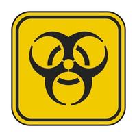 Exclamation danger sign flat icon vector
