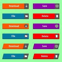 Web Elements Vector Button Set