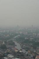 aire contaminación y pm 2.5 encima peligroso nivel en Bangkok Tailandia foto