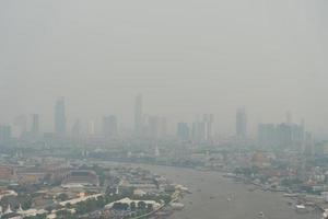 Air Pollution and PM 2.5 Above Dangerous Level in Bangkok Thailand photo