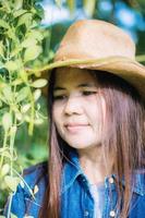 Woman in garden. photo