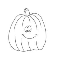 Vector hand drawn pumpkin coloring page illustration art