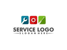 servicios logo plantilla, mantenimiento trabajo icono. vector