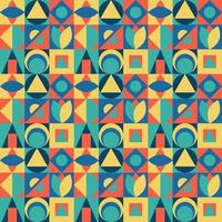 Geometric colorful square background, seamless pattern vector