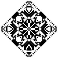 Abstract contemporary seamless pattern of ornament elements. Geometric shapes, textures. Vibrant round print. Vector illustration isolated on grey background.