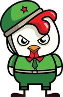 Angry Chicken Cartoon Mascot vector